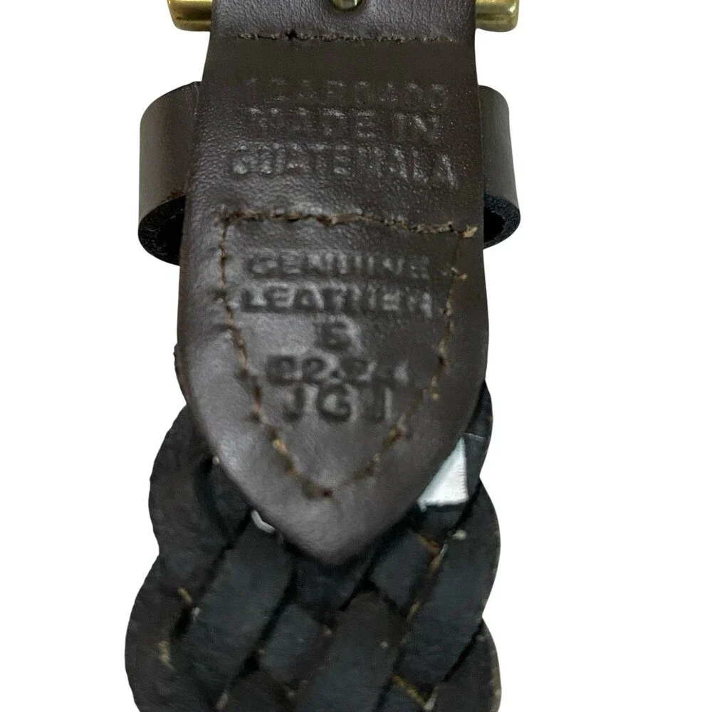 Braided Leather Belt Size S Kids Brown
